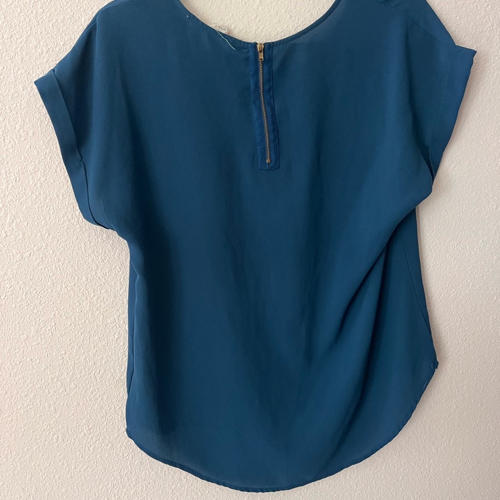 Elegant Blue Women's Top
